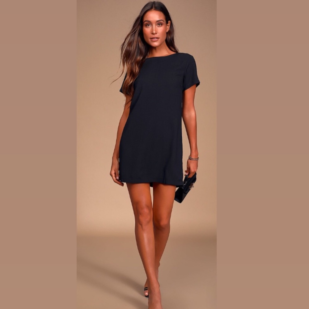 Shift and Shout Black Shift Dress